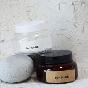 Mỹ phẩm rỗng màu hổ phách 8oz nhựa trong suốt 250ml Kem Jar cơ thể chà lọ có nắp đậy - Product Image 2