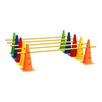 Ensemble de cônes d'agilité réglables FDFIT - 8 cônes et 4 poteaux, poteaux d'agilité, jeu de saut, cône d'entraînement au football