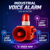 Alarme infrarouge PIR 120 dB, volume réglable, stroboscope, sirène sonore industrielle antivol, lumière d'avertissement d'urgence 12 V-380 V