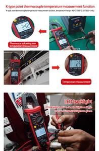 Multímetro Digital Uni-t UT201+ 4000, Medidor de Corriente CA/CC de 600V, Mini Pinza Amperimétrica, Medidor de Resistencia y Frecuencia - Product Image 4