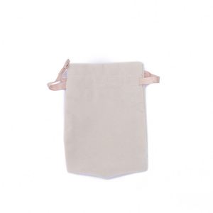Fashion Custom Silk Rope Velvet Jewelry Packaging Bag <b>Drawstring</b> <b>Pouch</b> With Printed Logo - Product Image 5