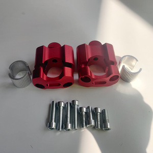 Kit de Rehausse de Guidon Moto 22mm 28mm en Alliage d'Aluminium Doré avec Anneaux Adaptateurs pour Modification de Vélo - Product Image 3
