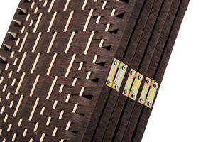 6-Pannelli tessuto fibra <span class=keywords><strong>di</strong></span> <span class=keywords><strong>legno</strong></span> divisorio in fibra naturale pieghevole Privacy schermo separatore <span class=keywords><strong>legno</strong></span> mobile e pieghevole - Product Image 3