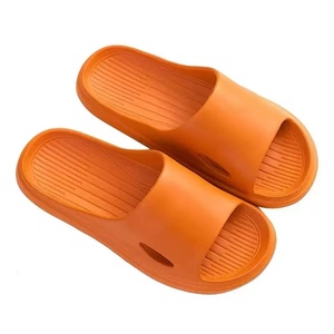 Soft PU Slide <b>Sandals</b> Open Toe Flat EVA Sole All Seasons Black Slippers - Product Image 4