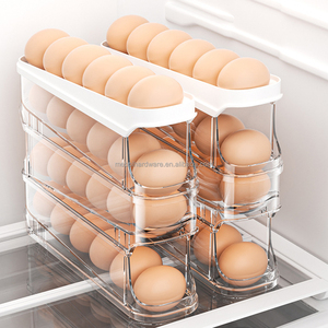 Gadget intelligenti rotolamento scatola per le uova porta scorrevole per frigorifero porta laterale compatibile 2 3 4 strati opzionale - Product Image 2