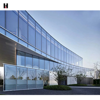 Hannover tirai dinding tahan benturan termal, Tirai dinding profil aluminium kaca Tempered untuk Hotel Vila Harga Dinding
