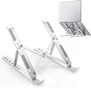 Soportes para Laptop Ajustables en 7 Niveles, Soporte para Laptop de Aluminio Ajustable, Soporte Elevador para Laptop para Escritorio, Compatible con Laptops de 9"-15.6" - Product Image 1