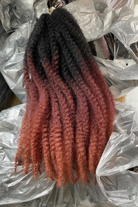 Harga Pabrik Grosir Ombre Marley Braids Afro Kinky Curly Bulk <span class=keywords><strong>Twist</strong></span> Rambut Kepang <span class=keywords><strong>Crochet</strong></span> Braids <span class=keywords><strong>Cuban</strong></span> <span class=keywords><strong>Twist</strong></span> 14-24 inci - Product Image 6