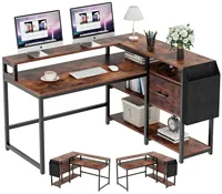 Muebles de Oficina para el Hogar, Escritorio de Computadora para Juegos de Esquina, Moderno y Económico, de Madera