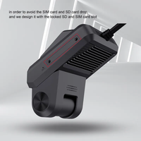 AOEDI D15 HD 4G Sim Caméra de voiture 1080P Mini Smart 3 canaux Dash Cam avec lentilles avant et arrière GPS et WiFi-DVR de voiture à double objectif