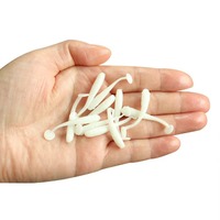 Nouveau lot de 20 leurres souples en plastique à queue en T de 3,5 cm/0,35 g pour la pêche au long-cast, idéal pour la pêche en mer au bar, à la truite et au marlin depuis un bateau.