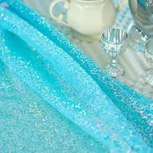 1 Rideau Transparent Bleu Glacé à Paillettes - Rideaux Scintillants de Luxe 100% Polyester Personnalisables à Passe-Tringle Moderne pour Fenêtres en Baie et Salons - Product Image 4