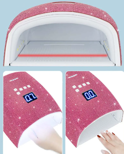 Crystal Nail Lamp Bling Rechargeable UV LED Gel Polish 4 <b>Timer</b> Setting Salon Manicure Curing Drying <b>Light</b> Equipment Nail Tool - Product Image 5