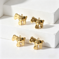 Pendentif Animal en Laiton Plaqué Or de Haute Qualité, Breloques Mignonnes pour Femmes Adultes, Idéal pour la Fabrication de Bijoux et Colliers DIY – Vente Chaude