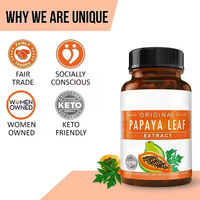 Capsules d'extrait de feuille de papaye de qualité supérieure Un complément alimentaire sain améliore l'immunité Prix de gros quotidien