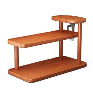 Wooden Multi Tier Desk <b>Organizer</b> 3 Layers Cup Holder <b>For</b> Office And Dining Table Storage Rack - Product Image 5