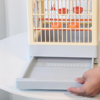 Cage à oiseaux de petite taille en gros, en plastique respirant, durable et sécurisée, portable, pour une utilisation à la maison ou en extérieur, boîte pour perroquet