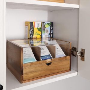 Custom Rectangle <b>Tea</b> Storage <b>Box</b> with Wooden <b>Tea</b> Gift <b>Box</b> for Storage Genre Storage Boxes & Bins - Product Image 5