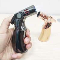 Vente en gros de torche à cigare au gaz butane à quatre flammes prix de briquet jolis accessoires pour fumeurs