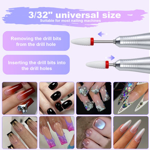 Alloy Ceramic <b>Nail</b> Drill Bit Set for Polishing, Gel Removal and Professional Salon or Home Manicure Use - Product Image 6