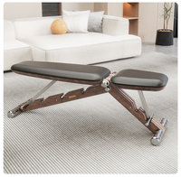Banc de musculation PROIRON Elite réglable en acier inoxydable et noyer pour entraînement complet du corps, pliable
