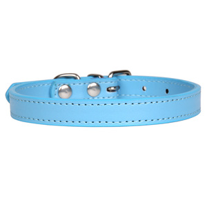 <span class=keywords><strong>Collar</strong></span> Personalizado de Cuero PU y Nailon con Patrón Liso al Por Mayor de Estilo Clásico para Perros, Gatos y Animales Pequeños de Exportación - Product Image 2