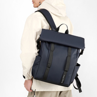 Mochila para Portátil con Cierre Enrollable, Resistente al Agua, Correa Ajustable, Mochila para Computadora Unisex, para Viajes de Negocios
