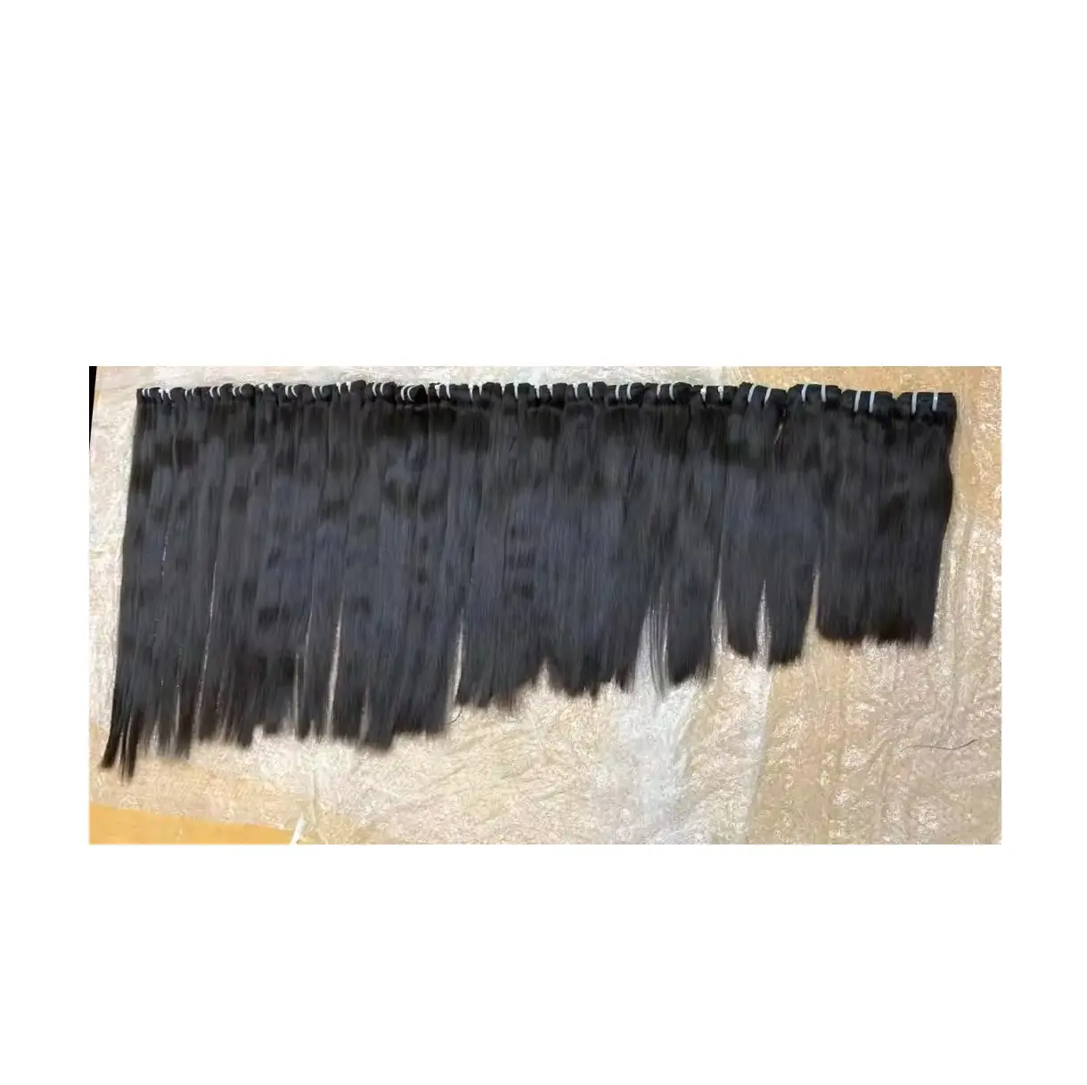 Sehr gerade rohe am haaransatz ausgerichtete menschliche Haarbündel Verkäufer günstig 10A 12A doppelt gezeichneter brasilianischer Virgin-Nirsch Haarverlängerungen
