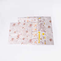 Feuilles de papier ciré brun anti-graisse personnalisées de 12 po x 12 po pour sandwichs et hamburgers