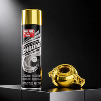 Peinture en aérosol à effet miroir chromé, finition métallique, large application décorative, disponible en OEM/ODM