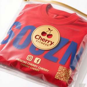 ถุงพลาสติกโพลีโปร่งใสฝ้าสำหรับใส่เสื้อผ้าพิมพ์ลายเป็นมิตรต่อสิ่งแวดล้อมมีซิป - Product Image 1