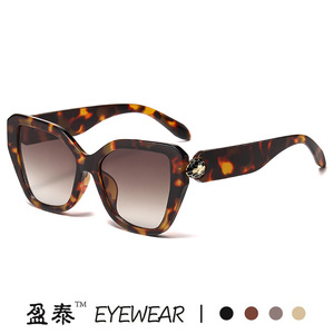 Yingtai Eyewear Cat Eye Sunglasses <b>Pink</b> PC <b>Frame</b> UV400 Women's Sun Protection - Product Image 5