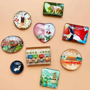 New Year Decoration For Home Hot Gifts Custom Fridge Magnet 3d Souvenir Made In China With Custom Design And Round Shape