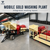 Équipement minier mobile : Usine de lavage d'or par trommel, Usine de récupération d'or