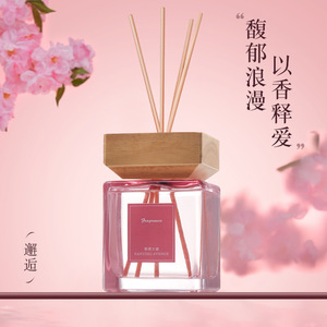 Northern Mu Reed <b>Diffuser</b> Square Bottle With Wooden <b>Cap</b> Long Lasting Fragrance For Home And Hotel Use - Product Image 4