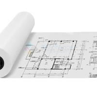 Papier à dessin d'ingénierie de haute qualité A0, A1, A2, A3 papier blanc 80g traceur Laser jet d'encre CAD impression rouleau noyau Tube