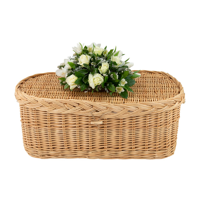 1pc Woven Rattan Pet Urn for