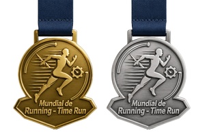 Medaglie Personalizzate per Gare di Trail Running in Montagna, Premi Sportivi in Oro e Argento per i Migliori Tempi di Corsa - Product Image 3