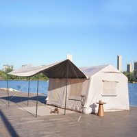 Tente gonflable de luxe en PVC/Nylon pour événements estivaux, imperméable, avec deux pièces, pour le camping et les fêtes en plein air