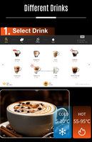 Máquina expendedora inteligente de bebidas con pantalla táctil de 21.5 pulgadas, estación de bebidas de café frío y caliente totalmente automática