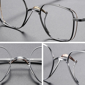 กรอบแว่นตาคุณภาพสูงขายส่ง แบรนด์หรู สไตล์เรโทร แฟชั่นสำหรับผู้ชาย รับทำโลโก้ กรอบเต็มวง OEM สำหรับทุกเพศ - Product Image 2