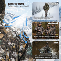 Chaqueta de caza con forro polar táctico impermeable con capucha abrigo al aire libre silencioso ciervo caza Parka Upland Camo chaquetas de caza