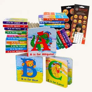 Customized my first library 10 mini board books set printing children abc learning book printer