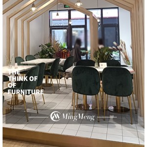 Thời trang ấm cúng giải trí Nhà Hàng Kim loại ghế bán buôn nhà hàng thiết lập vải ghế cafe ghế và bảng - Product Image 1