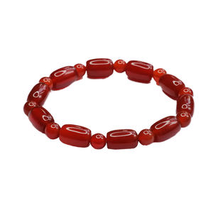 Classic <b>Red</b> Coral Beaded <b>Bracelet</b> Unisex Gift Jewelry Fashion Statement Piece - Product Image 3