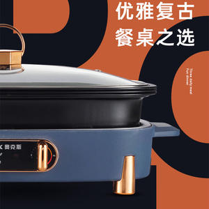 Marmite électrique AUX 2,1-4L à commande numérique, revêtement antiadhésif, détachable, pour la cuisson à domicile et la cuisson du poisson - Product Image 3