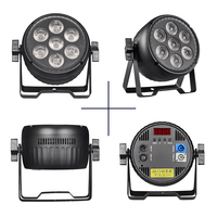 Mini projecteur LED Par Can RGBW 7x30W en aluminium pour mariage, Noël, scène, lumière fine DMX DJ Luces LED Par Light pour fêtes
