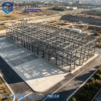 SYLY - Almacén Prefabricado de Acero de Bajo Costo con Paneles Sándwich Aislantes, Garantía de 3 Años, Resistencia al Viento de 41-80 mph, Taller de Construcción Rápida