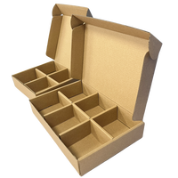 Boîte d'expédition en papier kraft écologique avec inserts de séparation pour l'emballage de détail du commerce électronique et la livraison en toute sécurité