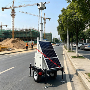 Remolques de CCTV con Energía Solar Móvil, Remolque de CCTV de Seguridad Solar Portátil para Monitoreo de Carreteras - Product Image 1
